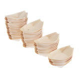 Max Wood Serving Boats Natural wood Take Out Trays plate bowl tableware 115x65mm