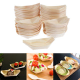 Max Wood Serving Boats Natural wood Take Out Trays plate bowl tableware 115x65mm
