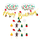 Max Christmas Happy Birthday Happy Birthday 16x Party Decoration for Kids Golden