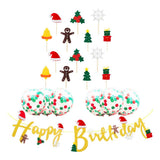 Max Christmas Happy Birthday Happy Birthday 16x Party Decoration for Kids Golden