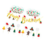 Max Christmas Happy Birthday Happy Birthday 16x Party Decoration for Kids Golden