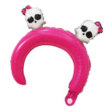 Max 10 pieces Hair Hoop Design Halloween Aluminum Foil Balloons Rose Red Skull