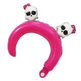 Max 10 pieces Hair Hoop Design Halloween Aluminum Foil Balloons Rose Red Skull