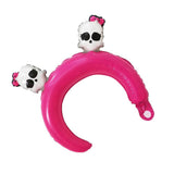 Max 10 pieces Hair Hoop Design Halloween Aluminum Foil Balloons Rose Red Skull