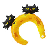 Max 10 pieces Hair Hoop Design Halloween Aluminum Foil Balloons Yellow Cat