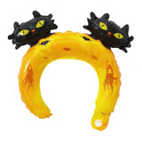 Max 10 pieces Hair Hoop Design Halloween Aluminum Foil Balloons Yellow Cat