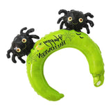 Max 10 pieces Hair Hoop Design Halloween Aluminum Foil Balloons Green Spider