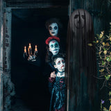 Max 2 Sets Halloween Skull Balloons Halloween Haunted House Decor Supplies Black