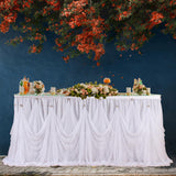 Max Tulle Table Skirt Tableware Cover Baby Shower Wedding Party Decor 275x75cm