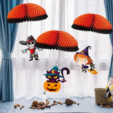 Max 3 Pieces Witch Parachute Halloween Hanging Props Party Decoration Suupplies