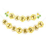 Max Mini Bee Happy Birthday Bunting Banner Birthday Party Decoration Supplies