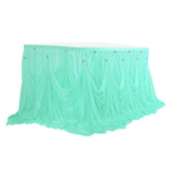 Max Tulle Table Skirt Tableware Cover Baby Shower Wedding Party Decors 275x75cm
