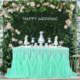 Max Tulle Table Skirt Tableware Cover Baby Shower Wedding Party Decors 275x75cm