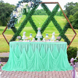 Max Tulle Table Skirt Tableware Cover Baby Shower Wedding Party Decors 275x75cm