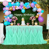 Max Tulle Table Skirt Tableware Cover Baby Shower Wedding Party Decors 275x75cm