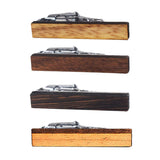 Max Mens Simple Wood Tie Clip Copper Fashion Necktie Clasp Tie Bar zebra wood
