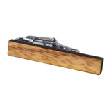 Max Mens Simple Wood Tie Clip Copper Fashion Necktie Clasp Tie Bar zebra wood