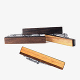 Max Mens Simple Wood Tie Clip Copper Fashion Necktie Clasp Tie Bar zebra wood