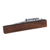 Max Mens Simple Wood Tie Clip Copper Fashion Necktie Clasp Tie Bar Walnut