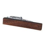 Max Mens Simple Wood Tie Clip Copper Fashion Necktie Clasp Tie Bar Walnut