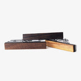 Max Mens Simple Wood Tie Clip Copper Fashion Necktie Clasp Tie Bar Walnut