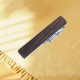 Max Mens Simple Wood Tie Clip Copper Fashion Necktie Clasp Tie Bar Door Frame