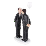 Max Western Wedding Cake Topper with Kissing Gay Couples Figurines Cake Decor