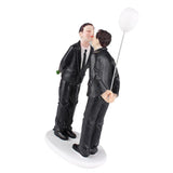 Max Western Wedding Cake Topper with Kissing Gay Couples Figurines Cake Decor