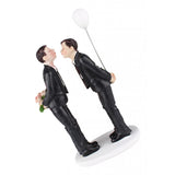 Max Western Wedding Cake Topper with Kissing Gay Couples Figurines Cake Decor