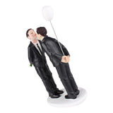 Max Western Wedding Cake Topper with Kissing Gay Couples Figurines Cake Decor