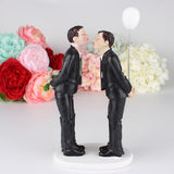 Max Western Wedding Cake Topper with Kissing Gay Couples Figurines Cake Decor