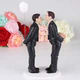 Max Western Wedding Cake Topper with Kissing Gay Couples Figurines Cake Decor