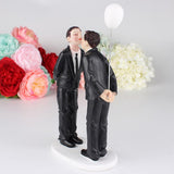 Max Western Wedding Cake Topper with Kissing Gay Couples Figurines Cake Decor