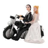 Max Wedding Bride Groom Couple Motorcycle Resin Figurine Cake Topper Decoration