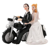 Max Wedding Bride Groom Couple Motorcycle Resin Figurine Cake Topper Decoration