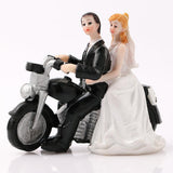 Max Wedding Bride Groom Couple Motorcycle Resin Figurine Cake Topper Decoration