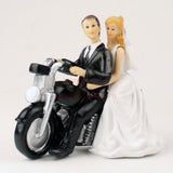 Max Wedding Bride Groom Couple Motorcycle Resin Figurine Cake Topper Decoration