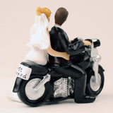Max Wedding Bride Groom Couple Motorcycle Resin Figurine Cake Topper Decoration