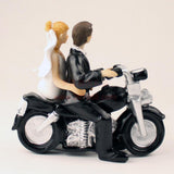 Max Wedding Bride Groom Couple Motorcycle Resin Figurine Cake Topper Decoration
