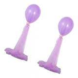 Max 2 Sets Balloon Tulle Stand Party Decorations for Wedding Festivals Purple