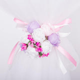 Max 2 Sets Balloon Tulle Stand Party Decorations for Wedding Festivals Purple