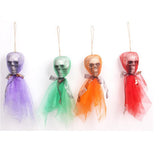 Max 1 Set Halloween Skull Hanging Decorations Haunted House Decor Green