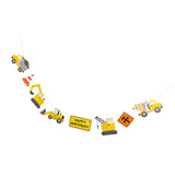 Engineering Vehicle Themed Hanging Flag Birthday Party Bunting Banner Decor