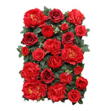Max Artificial Flower Wall Wedding Venue Flower Pillar Main Road Decor Red