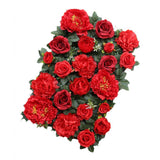 Max Artificial Flower Wall Wedding Venue Flower Pillar Main Road Decor Red