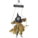 Max Broom Witch Ghost with Light and Creepy Sound Halloween Prop Decor Khaki
