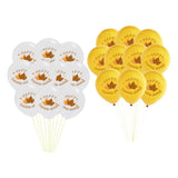 12 Thanksgiving Day Leaf Printed Latex Balloons Party Favor Decors Golden"