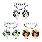 Max Halloween 20x Balloons Banner Set Fun Party Decoration Accessories Ornament