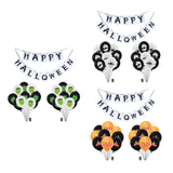 Max Halloween 20x Balloons Banner Set Fun Party Decoration Accessories Ornament