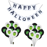 Max Halloween 20x Balloons Banner Set Fun Party Decoration Accessories Ornament